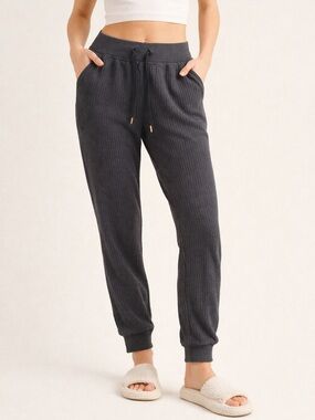 J. Crew Charcoal Waffle-Knit Jogger Pants